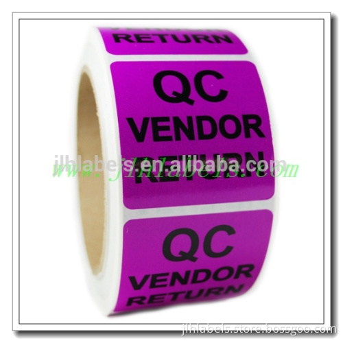 "QC SCRAP""QC PASS""QC VENDOR RETURN"Sticker Label,2"x2" ,500 labels/roll